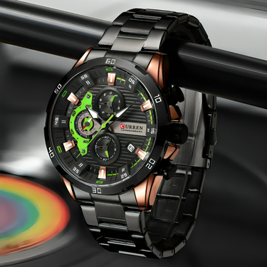 Curren 8402 Negro Dorado
